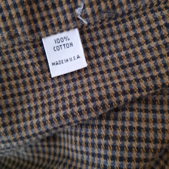 DAVID WOOD CLOTHIERS Button Up Checkered Shirt Mens Size L Portland Maine USA - Picture 8 of 8